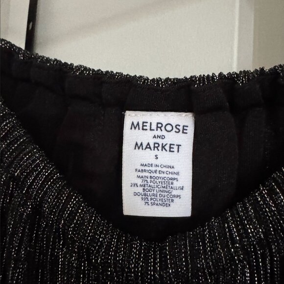 Melrose and market metalic semi-sheer blouse, size US 2 - Picture 6 of 7